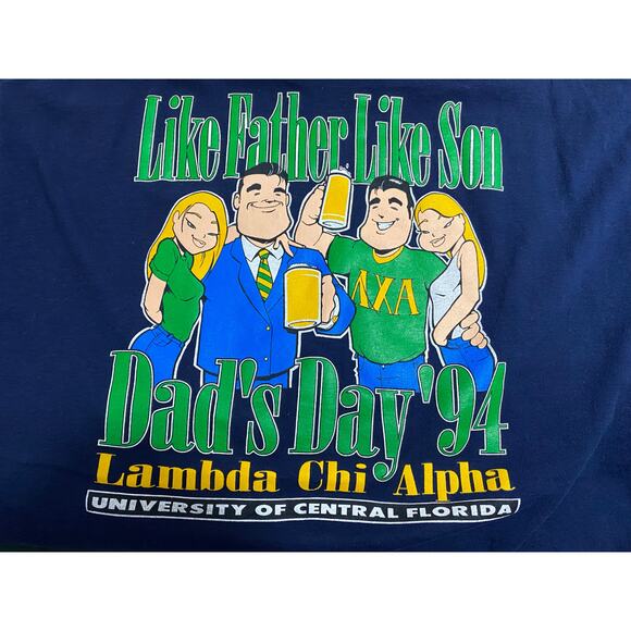 UCF Lambda Chi Alpha, a collegiate fraternity Shirt 1994 Vintage XL - Picture 5 of 10